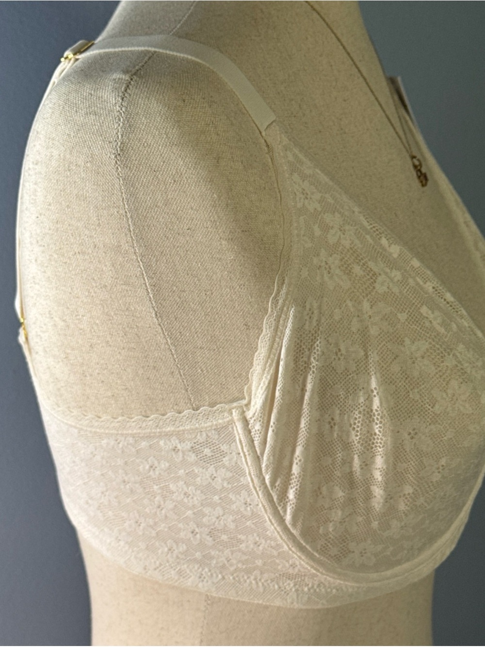 NWT Jessica Simpson Cream Lace Balconette Underwire Bra 38D - Picture 5 of 12